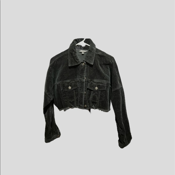 black corduroy crop jacket - Picture 1 of 1